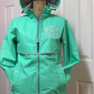 Monogrammed Charles River Rain Jacket