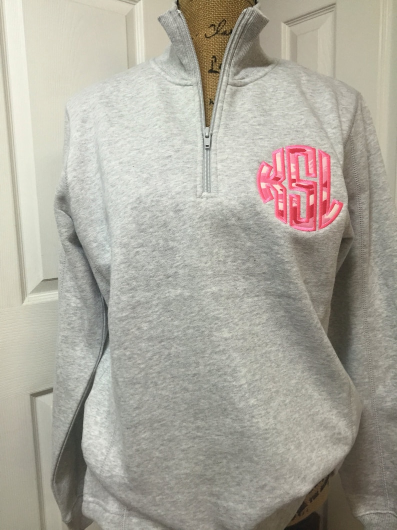 Ladies 14 Zip Personalized Appliqued Pullover Lilly Pulitzer Fabric SALE!!!
