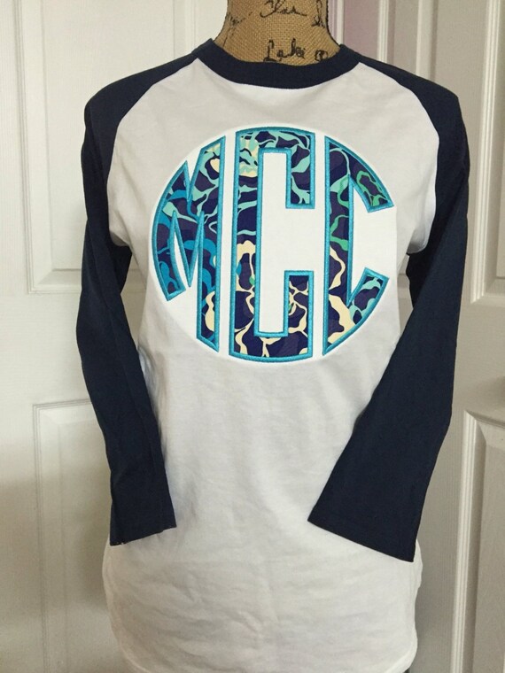 monogram baseball tee