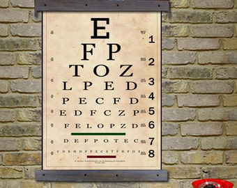 Vintage Eye Exam Chart