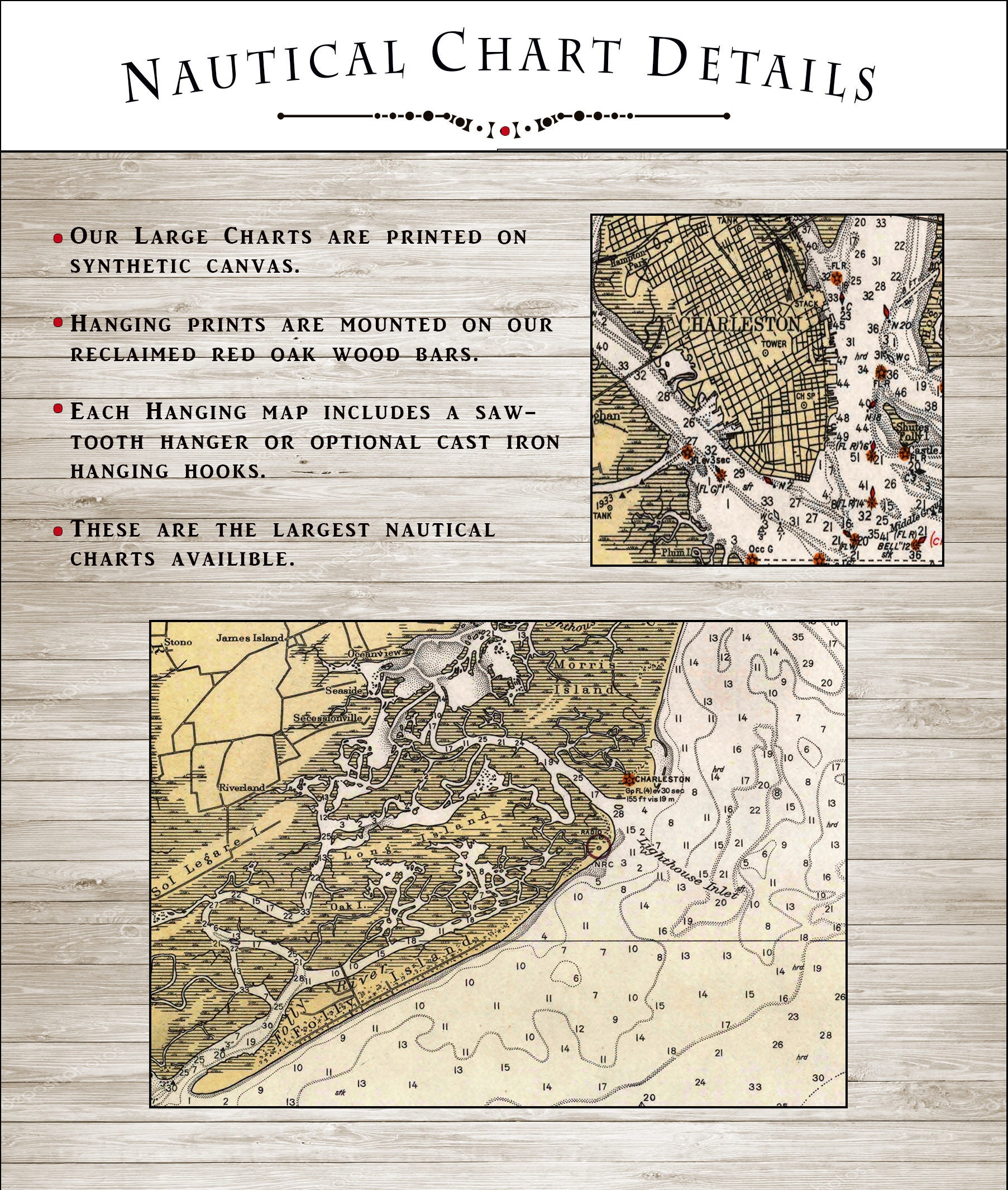 Charleston Nautical Chart Art