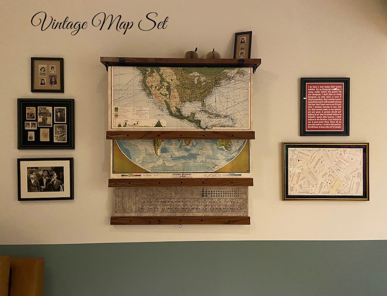 Pull Down Maps. Homeschool Maps. 60 Wide Set. 2 to 4 Etsy