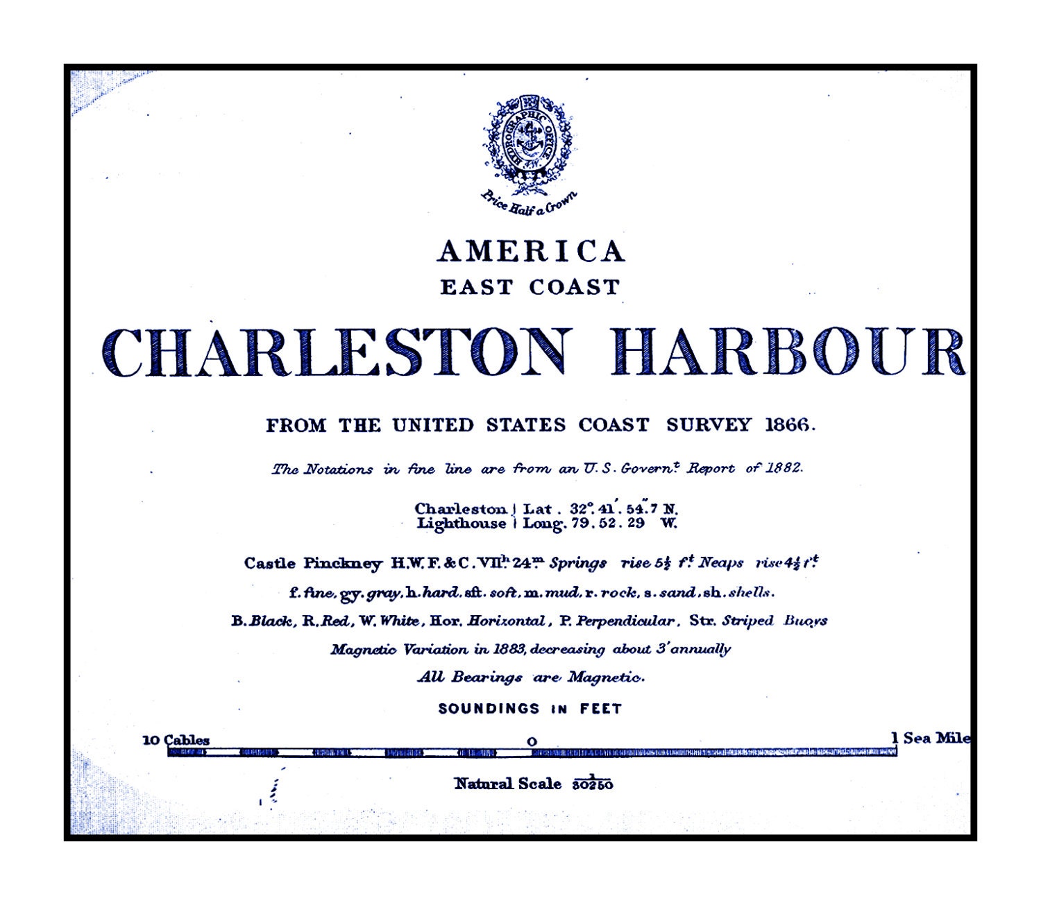 Nautical Chart Charleston Sc