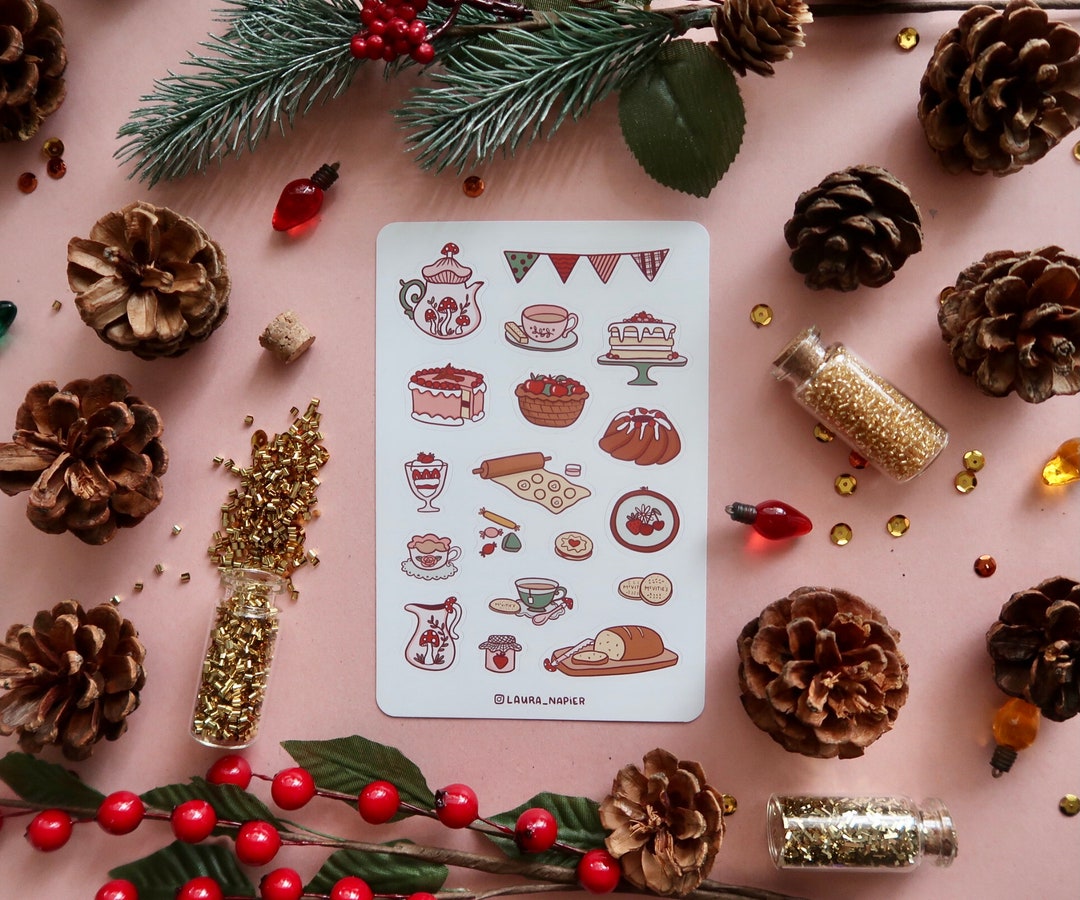 Tea Time Vinyl Sticker Sheet | Bullet Journal Stickers | Planner ...