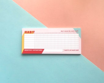 Monthly Habit Tracker Notepad | Bullet Journal | Planning