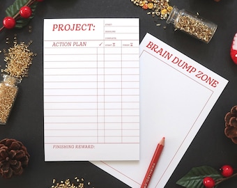 Project Planner Notepad | Double Sided | Work Planner | Productivity Planner | School Planner