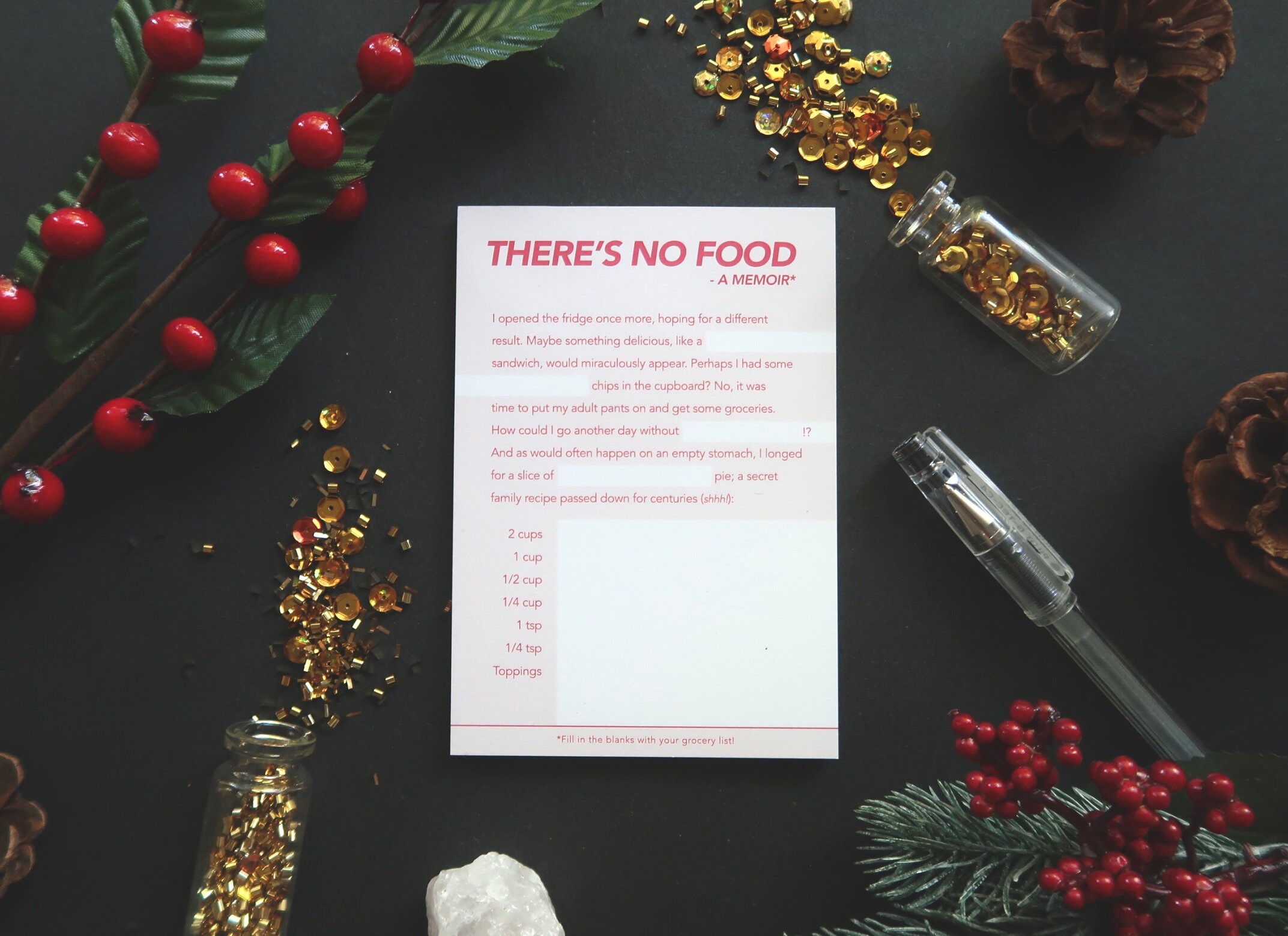 Grocery List Notepad MadLibs Notepad Novelty Gift Etsy