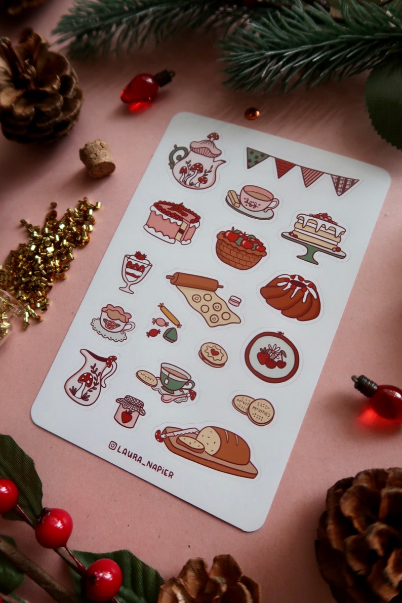 Tea Time Vinyl Sticker Sheet Bullet Journal Stickers | Etsy