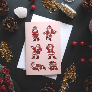 Carte de Noël impertinente du père Noël | Carte vierge avec enveloppe blanche