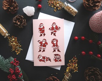 Sassy Santa Christmas Card | Blank Card with White Envelope
