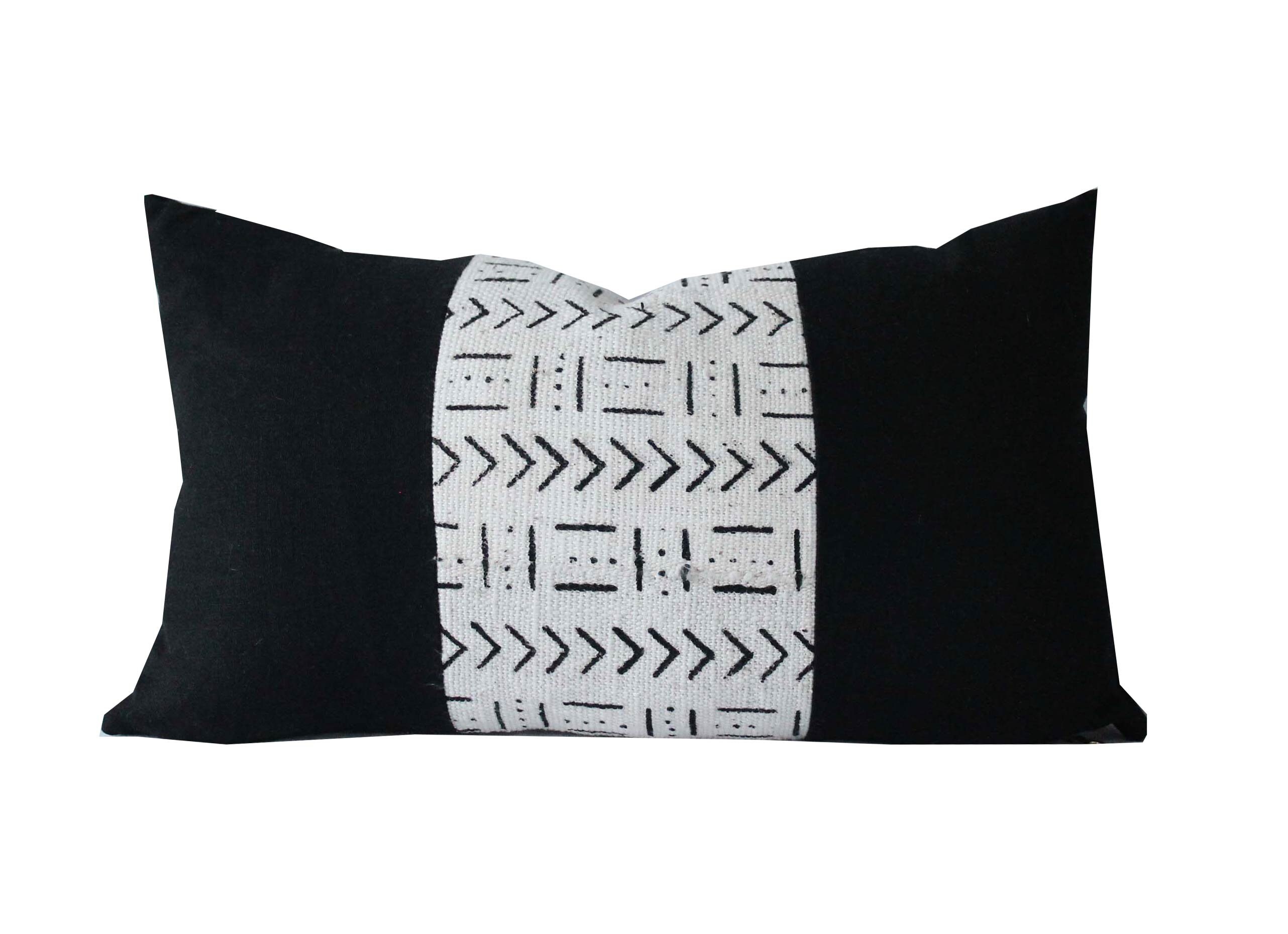 Black White Arrows Mudcloth Pillow 12 x 20 | Etsy