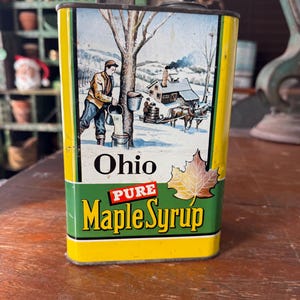 Vintage Ohio Pure Maple Syrup Metal Can