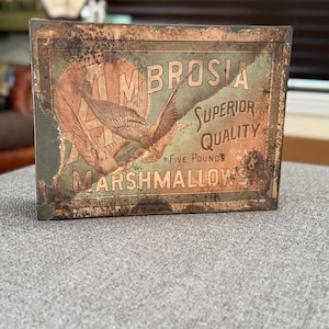 Vintage Ambrosia 5lb Marshmallow Tin