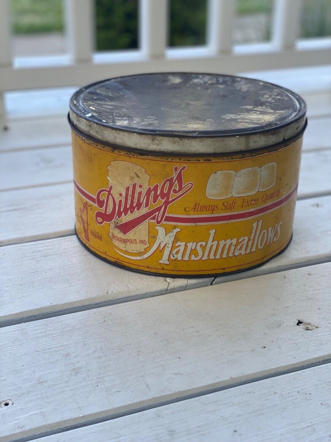 Vintage Dillings Marshmallow Tin Indianapolis Indiana Etsy
