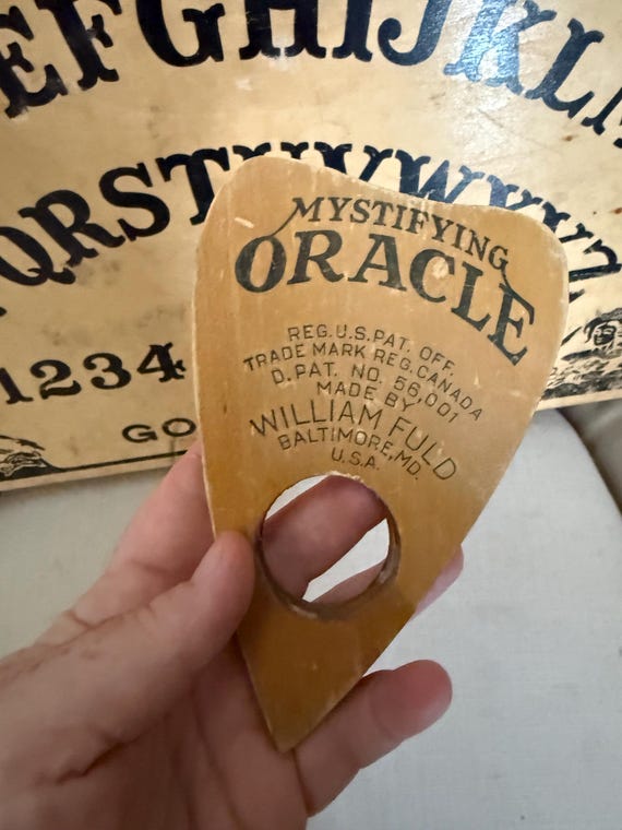 Rare 1930's 40's William Fuld Mystifying Oracle Ouija Board With