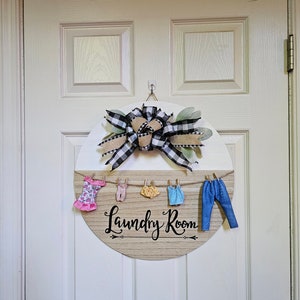 Laundry Room Door Hanger Decor Decoration Welcome Board - Etsy