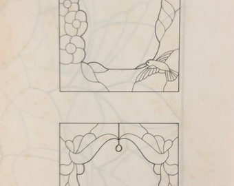 Stained Glass Two Full Size Mirror Border Patterns