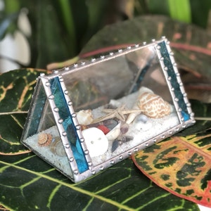 Stained Glass Seashell Sandbar Glass Accent Color Variations