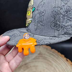 Orange Peace Hat Pin