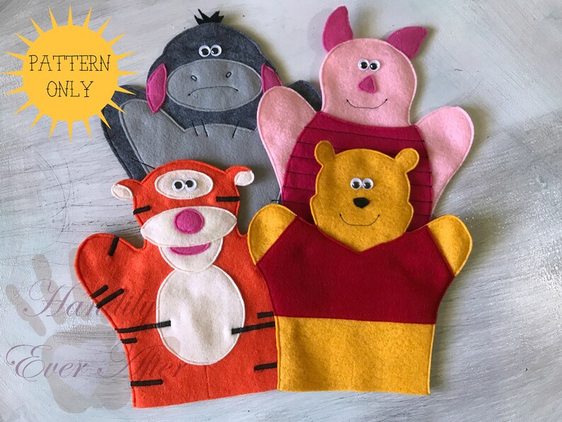 PATTERN ONLY Hundred Acre Woods Hand Puppet Set Instant Etsy