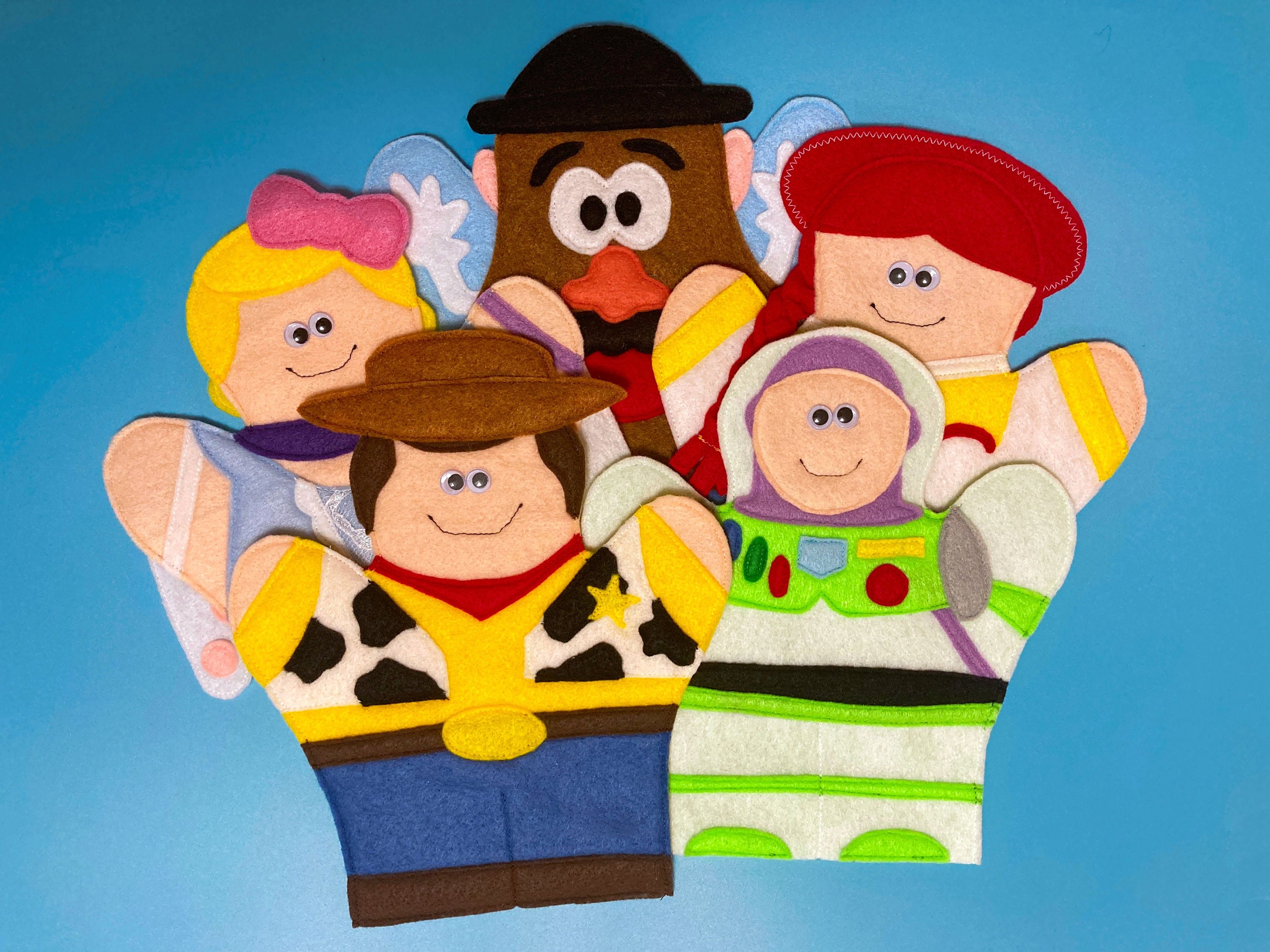 Toy Story Hand Puppet Set Completed Puppets Etsy