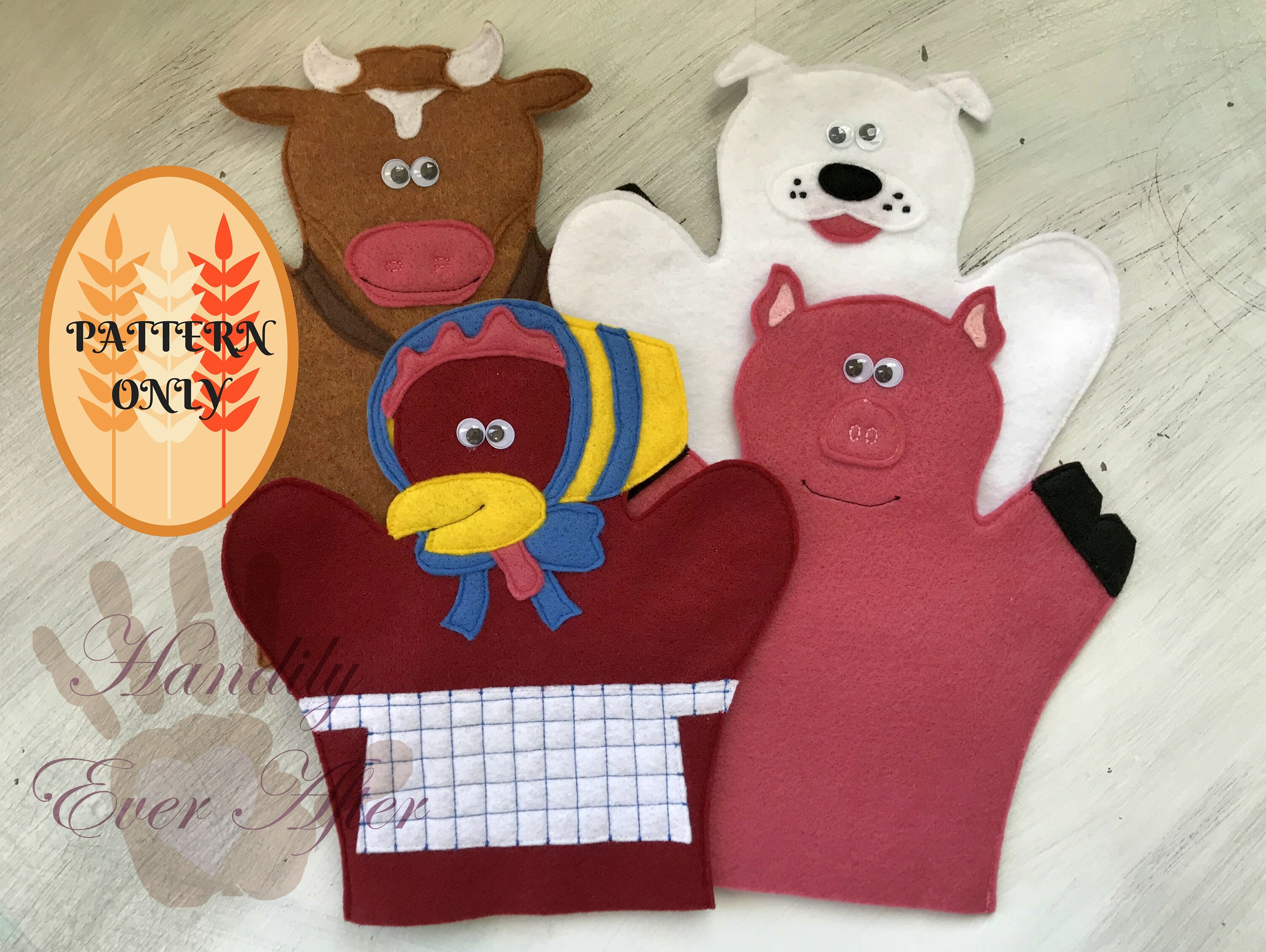 Little Red Hen Stick Puppets