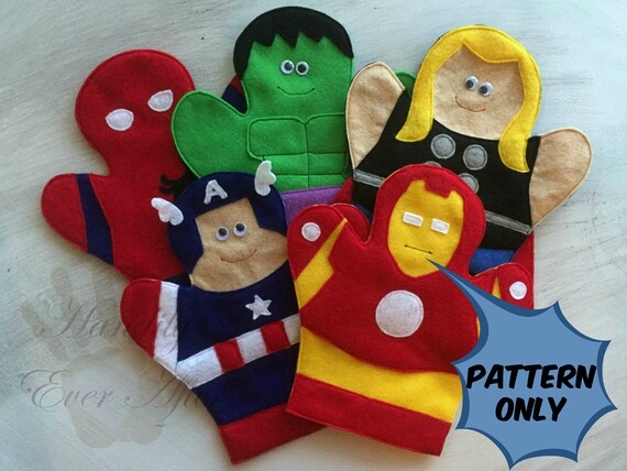 superhero hand puppets