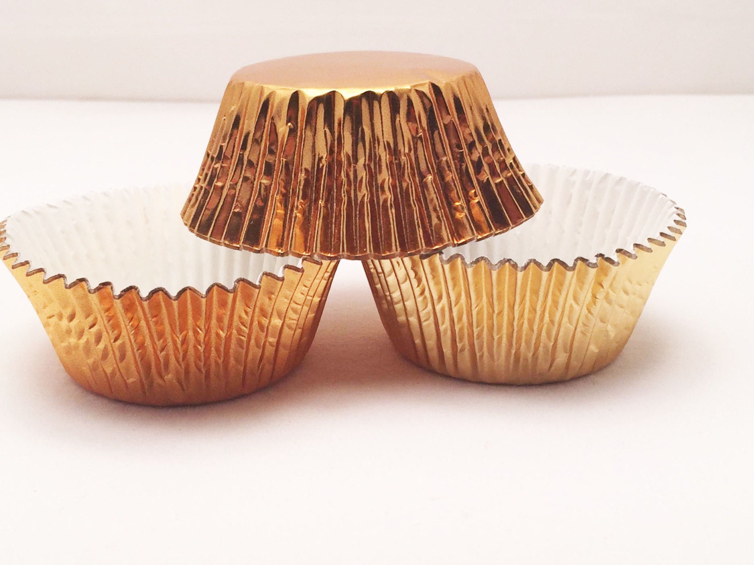 48 Gold Foil MINI Size Cupcake Liners Baking Cups Etsy