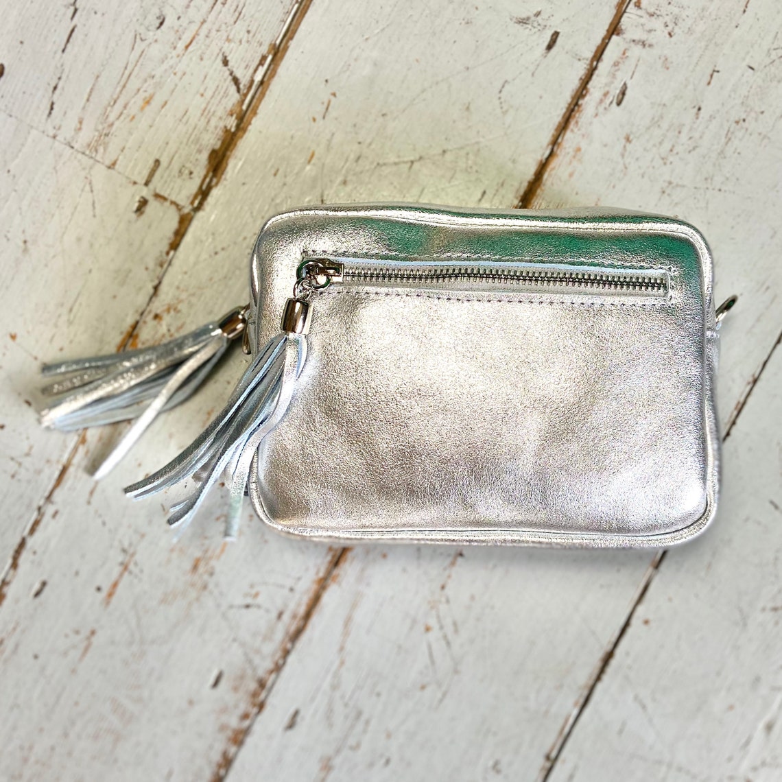 Metallic Leather Camera Bag Crossbody Bag Handbag with Etsy