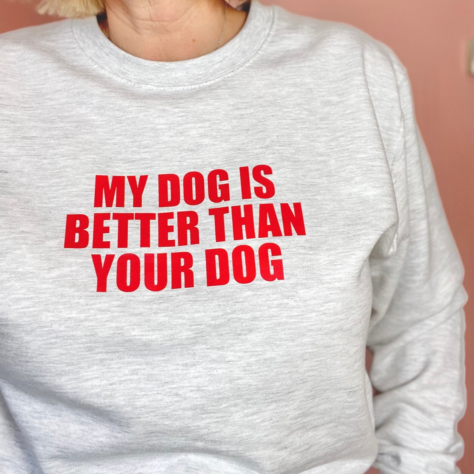 My dog is better than your dog Slogan Unisex Light Grey | Etsy