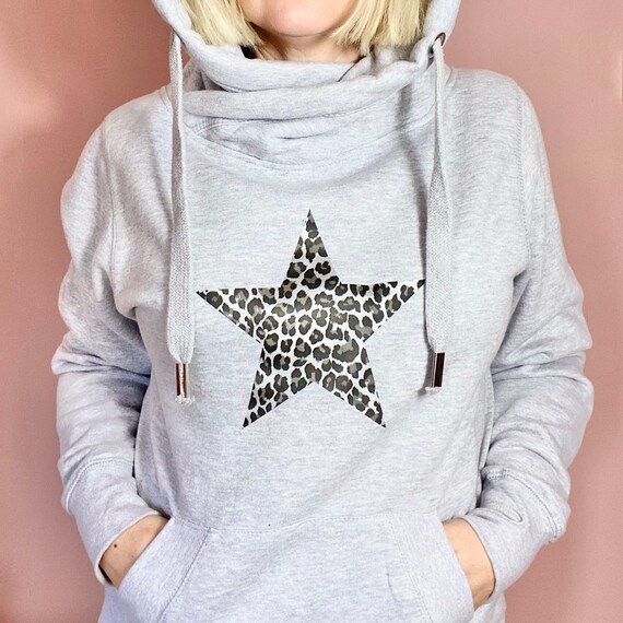 leopard star sweatshirt