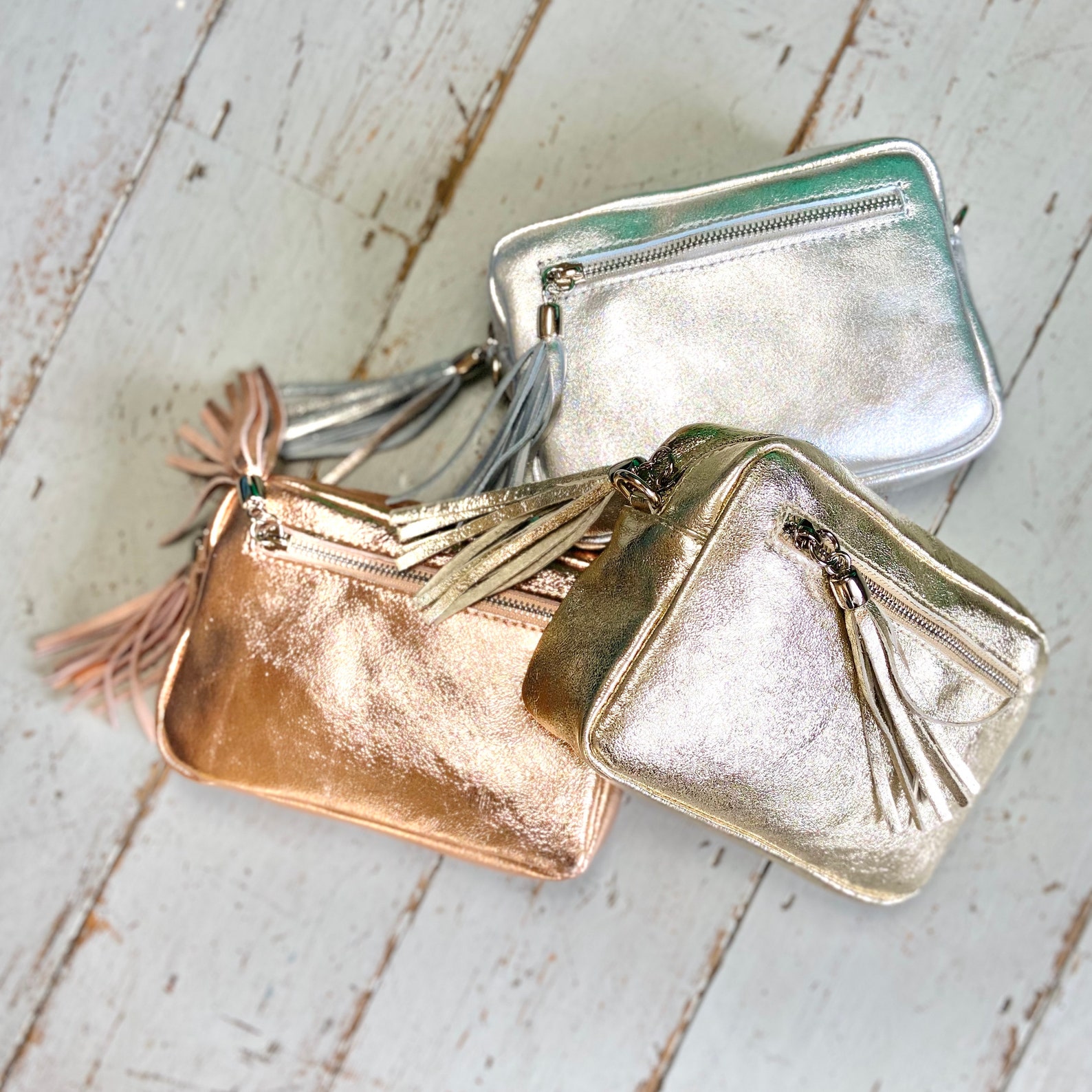 Metallic Leather Camera Bag Crossbody Bag Handbag With Etsy UK