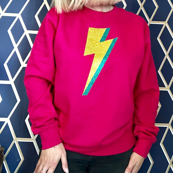 yellow pink sweatshirt