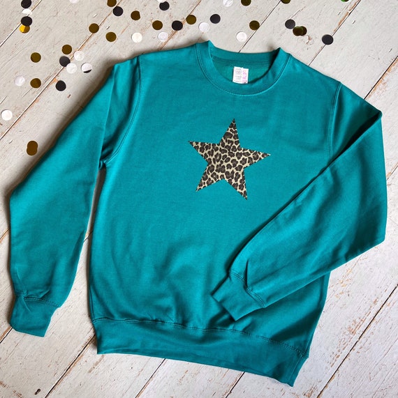 leopard star sweatshirt