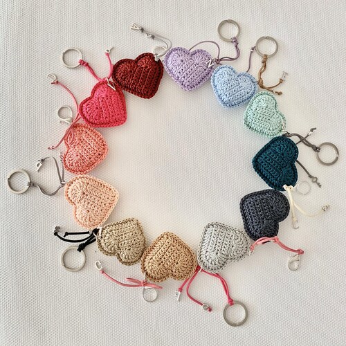 Crochet Heart Keychain Pattern Crochet Keychain Pattern for Etsy