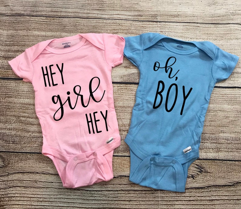 Gender Reveal Baby Onesie Announcement Onesie Etsy