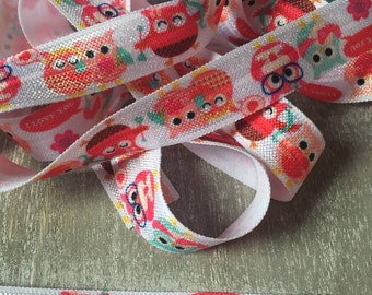 5/8" Owl I Love You Fold Over Elastic - 5 Yards