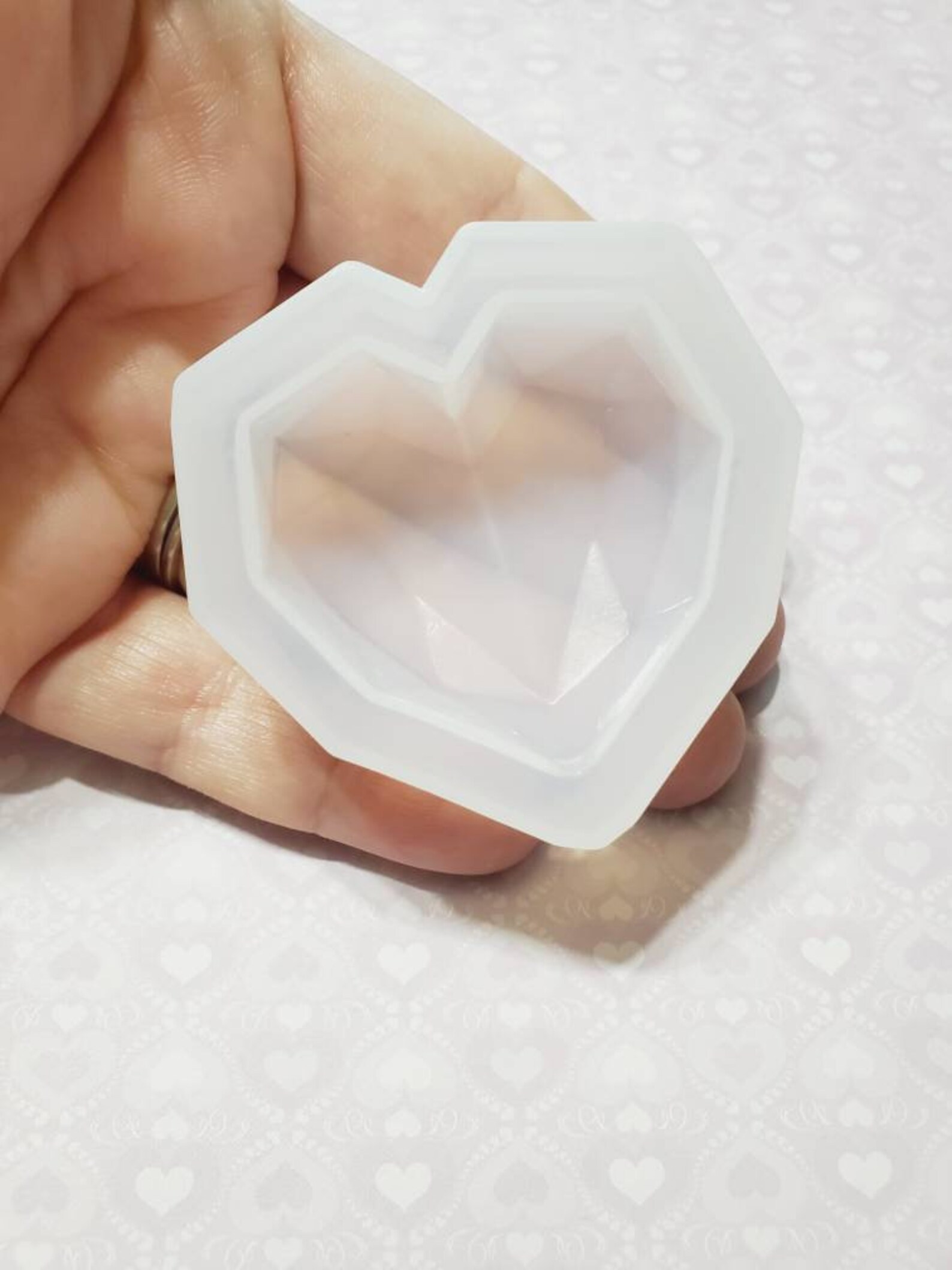 Gem Heart Silicon Clear Mold resin mold UV Mold Etsy