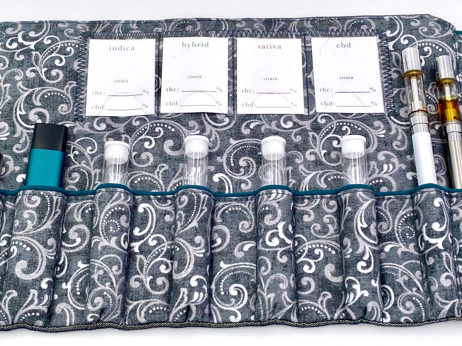 Vape cartridge rollup storage case medicinal stoner accessory Etsy