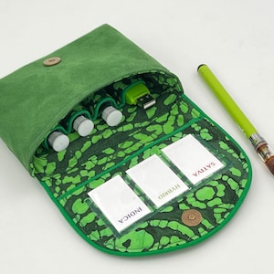 Compact fabric cannabis vape cartridge storage pouch Organjanizer©