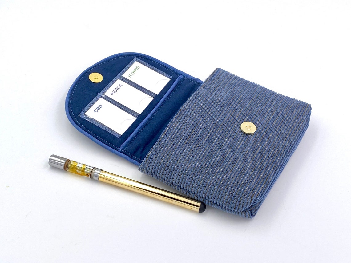 Compact Fabric Cannabis Vape Cartridge Storage Pouch Etsy