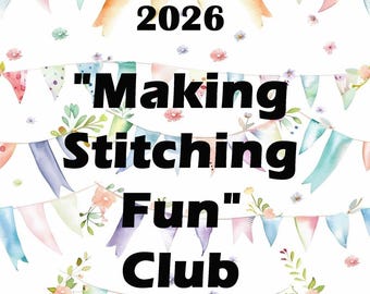 2026, CLUB, Set, Making Stitching Fun, Cross Stitch, Exclusive, Minder, Fob, Zipper Pull, Pins,