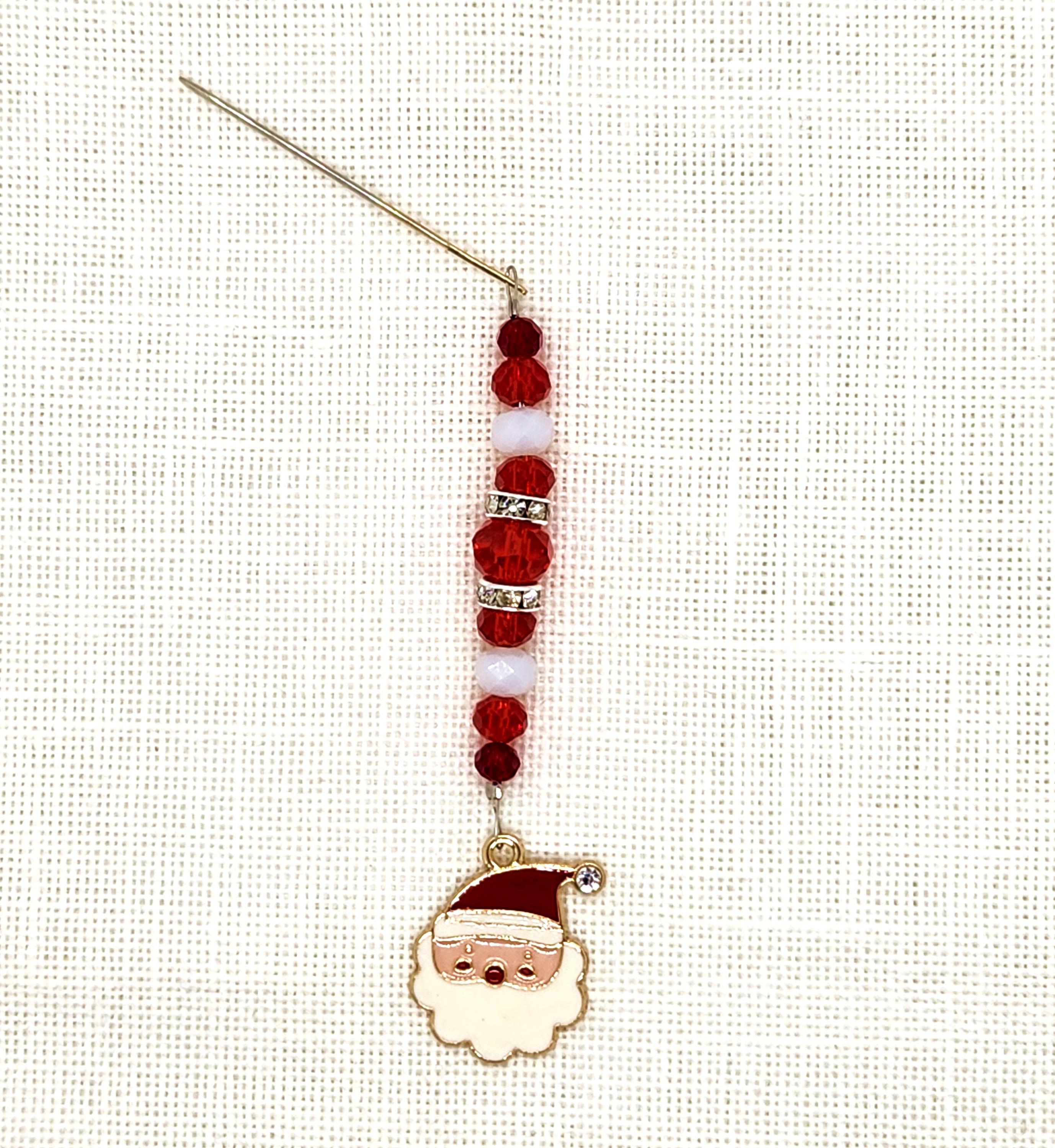 Santa, Enamel, Christmas, Frogger, Picker, Needle, Bling, Cross Stitch ...