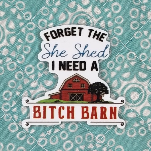 She, Shed, Barn, Farm, Needle Minder, Cross Stitch, Stitching, Stitcher, Sewing, Stitch, Needle Nannie, Embroidery, Refrigerator