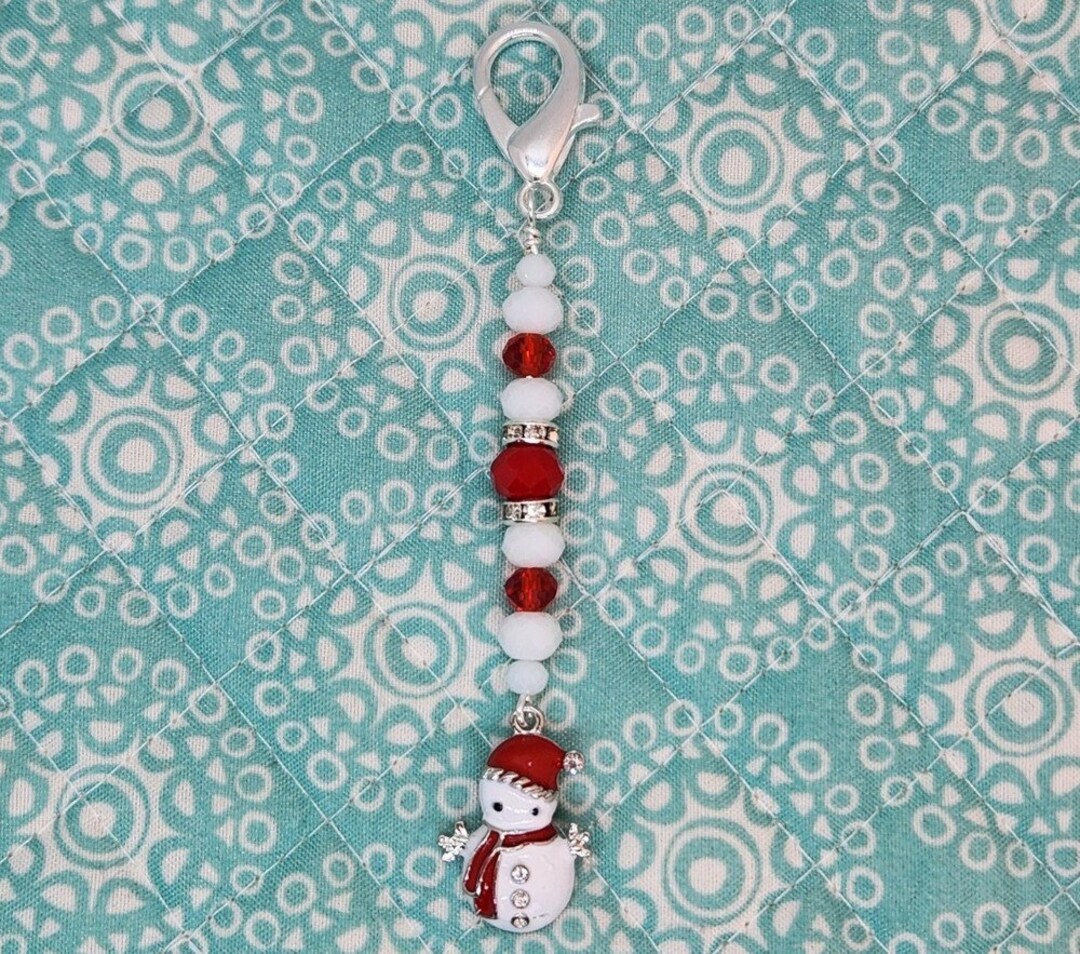 3D Snowman Enamel Christmas Zipper Pull Fob Scissor Fob Etsy