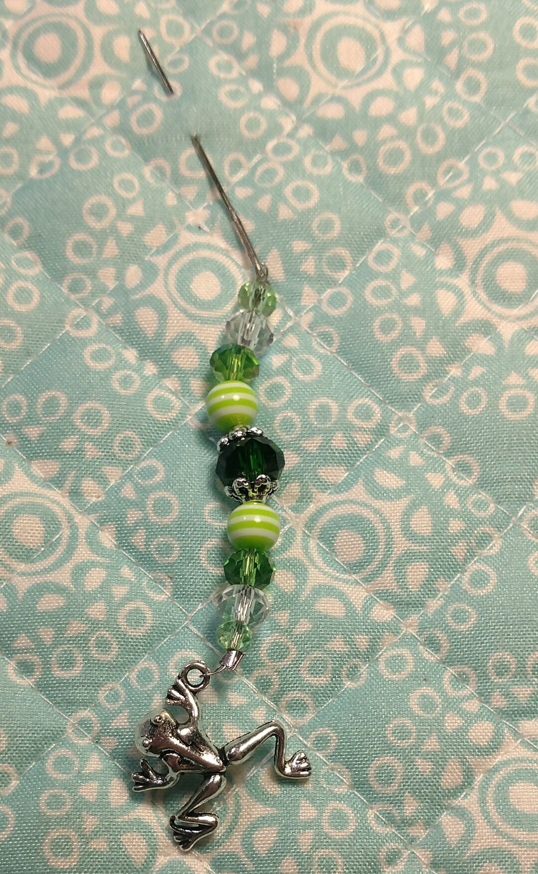 Frog, Green, Frogger, Picker, Needle, Bling, Cross Stitch, Embroidery ...