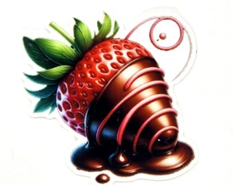 Chocolate, Covered, Strawberry, Fruit, Needle Minder, Cross Stitch, Sewing, Embroidery