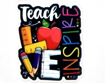 1 Dollar CLEARANCE, Teach, Love, Inspire, School, Needle Minder, Cross Stitch, Sewing, Embroidery