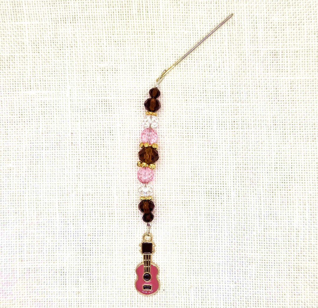 Guitar, Pink, Music, Girl, Frogger, Picker, Needle, Cross Stitch ...