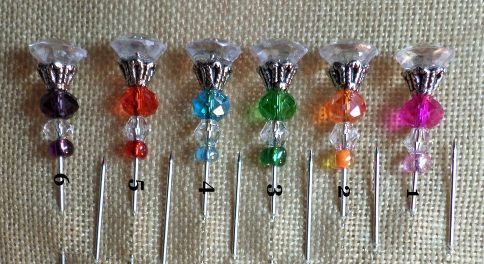 Acrylic Gem Decorative Pin for stitchers scrapbookers Etsy